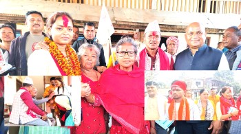 रिमा यादवको घरदैलोमा मतदाताको उत्साह, पूर्वमन्त्री जयसवाल पनि भोट माग्न साथमै