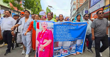 लक्ष्मी खड्का मृत्यु प्रकरणमा न्यायको माग, वीरगञ्जमा सडक प्रदर्शन
