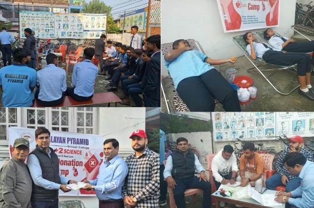 हिमालयन पिरामिट कलेजमा खुला रक्तदान कार्यक्रम: सात महिला सहित ४० जनाले गरे 