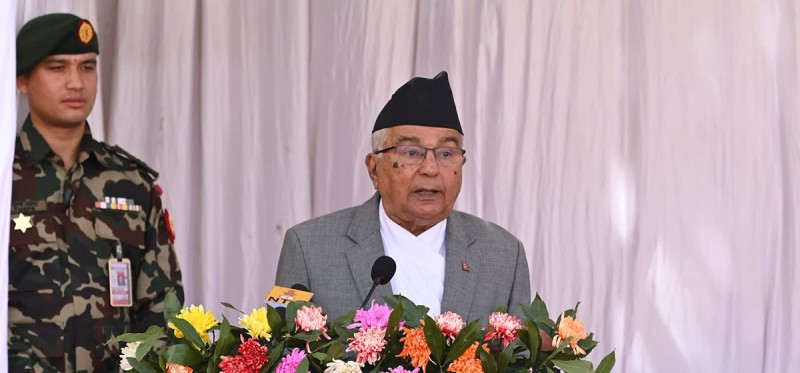 विपत्तिमा एकताबद्ध हुनुपर्नेमा राष्ट्रपतिको जोड