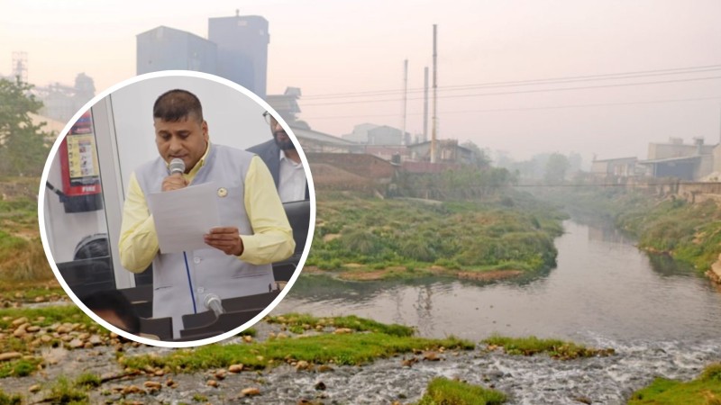 सिर्सिया नदीको अस्तित्व संकटमा, औद्योगिक प्रदूषण रोक्न सांसद हरि पन्तको सरकारसँग माग