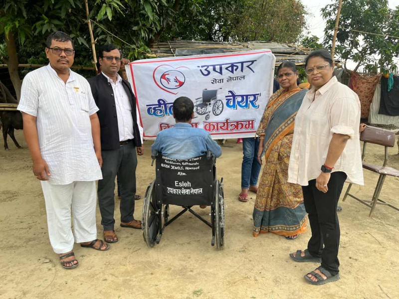 उपकार सेवाले  अपांगलाई व्हीचियर  सहयोग