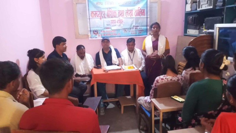 कम्प्युटर बेशिक तथा लेखा  तालिम सम्पन्न ,तालिमबाट उपलब्धि हासिल गर्न वडा अध्यक्ष  चतुर्वेदीको भनाइ