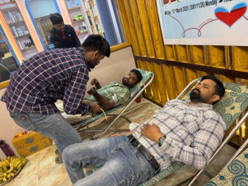 हिलिङ टच स्पा एन्ड सलोनद्वारा बृहत रक्तदान कार्यक्रम सम्पन्न 