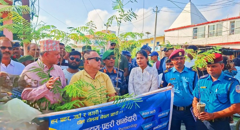 वीरगंजमा वृक्षारोपण कार्यक्रम सम्पन्न, ७० बिरुवा रोपियो