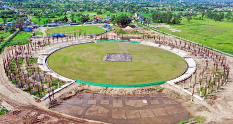 गौतमबुद्ध क्रिकेट रंगशालाको निर्माण कार्य पुनः सुरु