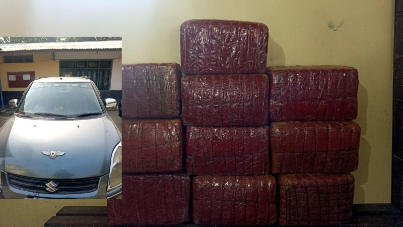 पर्सामा कारसहित १०४ किलो गाँजा बरामद, दुई जना पक्राउ