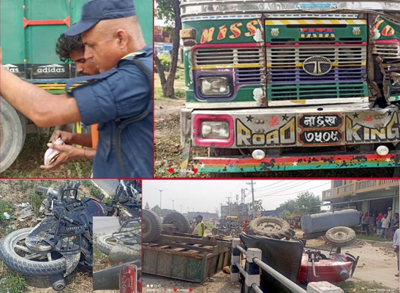 परवानीपुरमा ट्रक र मोटरसाइकल ठोक्किँदा  एकको घटनास्थलमै मृत्यु
