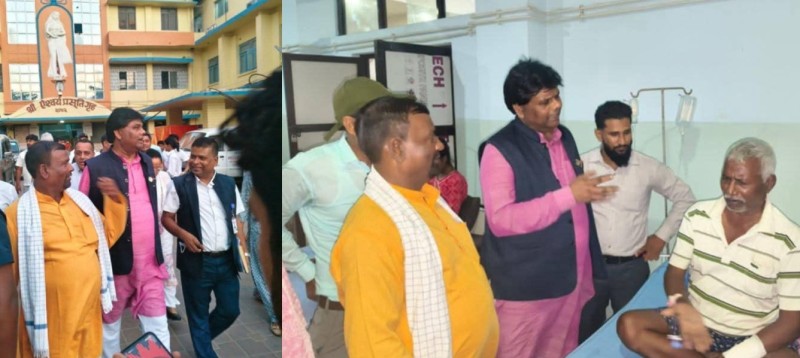 वीरगञ्जमा हैजा नियन्त्रणबारे स्वास्थ्य मन्त्री सिंहको निरीक्षण