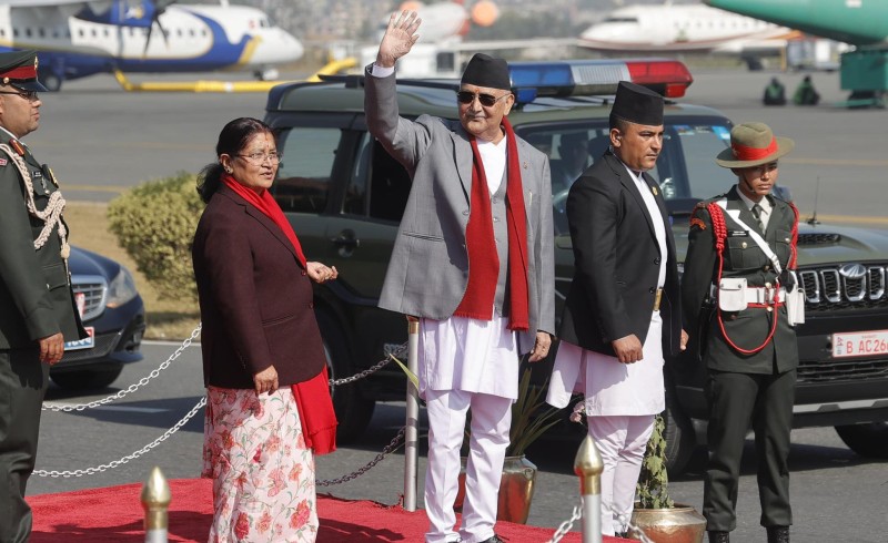  प्रधानमन्त्री केपी शर्मा ओली चीन प्रस्थान