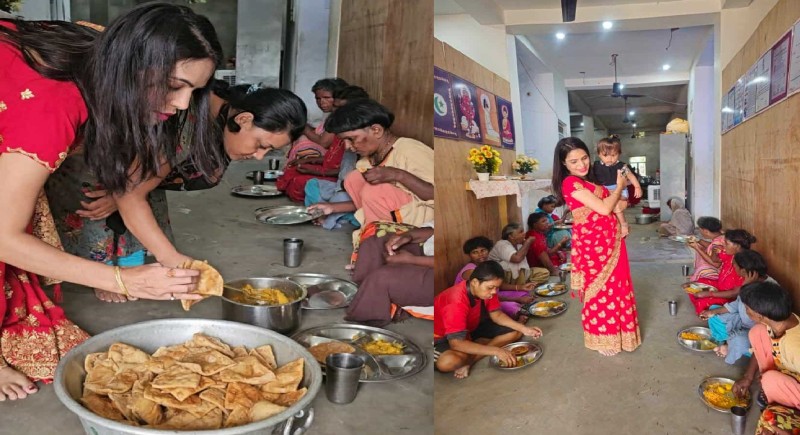 समाजसेवी पार्वती तिवारीले भक्तिको सेवाले असहायहरुलाई खान खुवाएर प्रस्तुत गरिन्  मानवीय उदाहरण